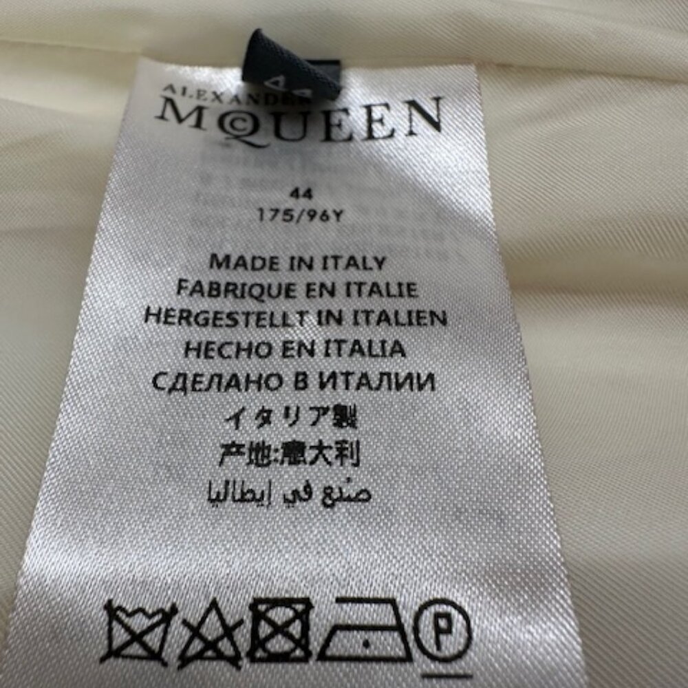 Alexander McQueen Size 44 Off-white and Black Coat - Picture 11 of 11